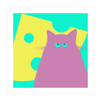 Big Cheese Lilac Cat  (Print Only)