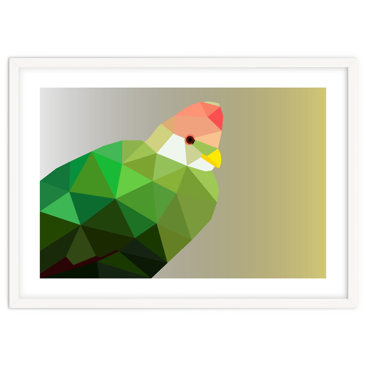 Red Crested Turaco Low Poly Art