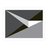 Geometric Shapes No. 73 - black & grey triangles  (Print Only) thumbnail