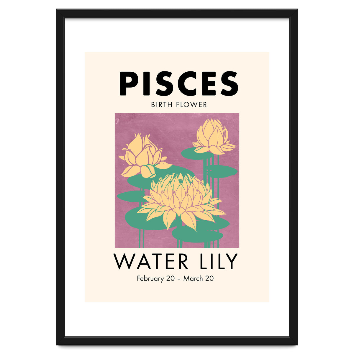 Pisces Birth Flower Water Lily