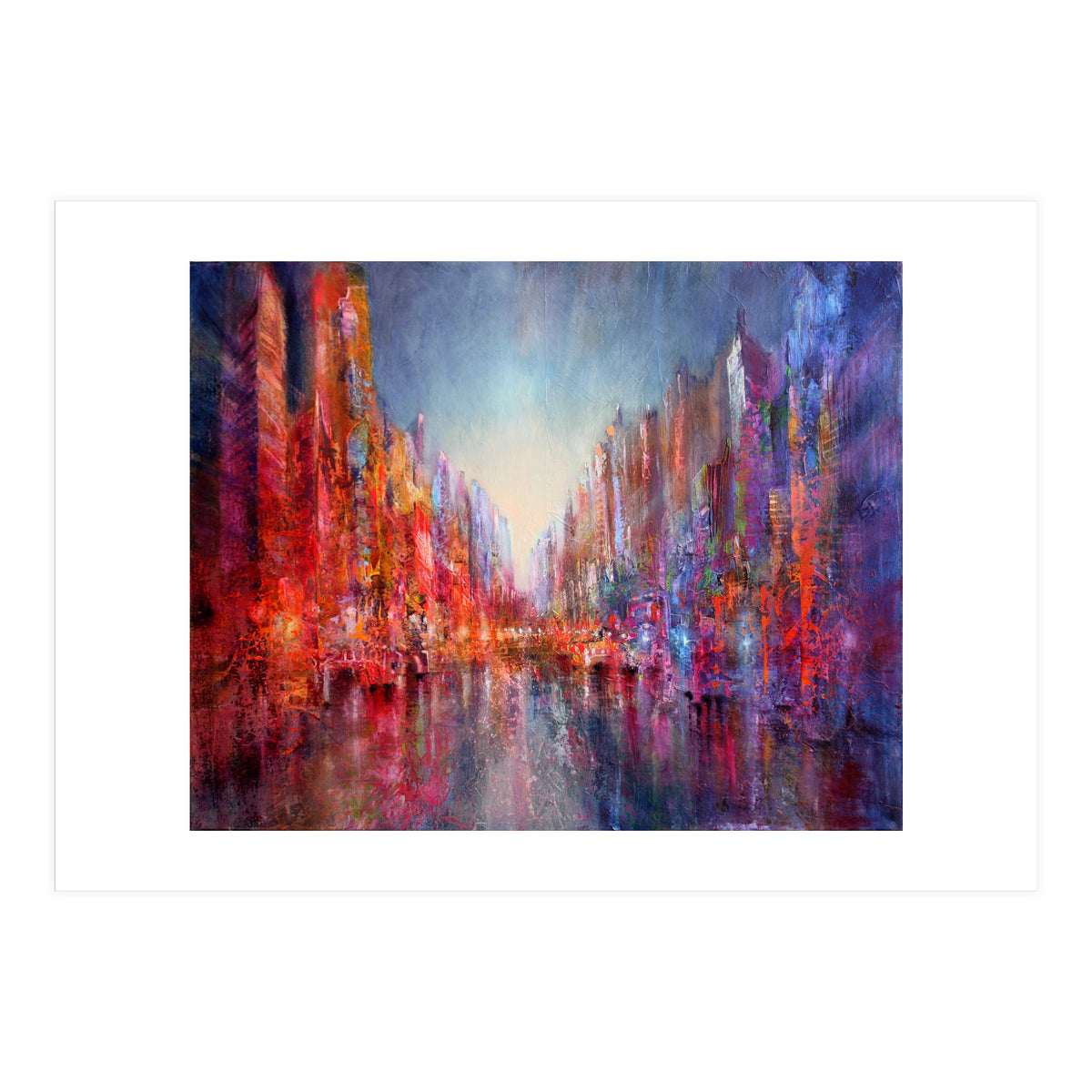 Stadt Am Fluss  - city on the riverside (Print Only)
