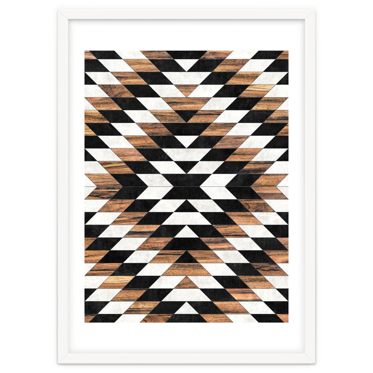Urban Tribal Pattern No.13 - Aztec - Concrete and Wood