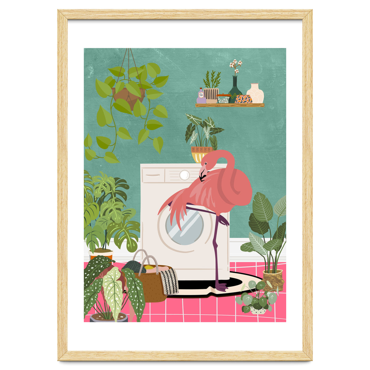 Flamingo in My Laundry Room