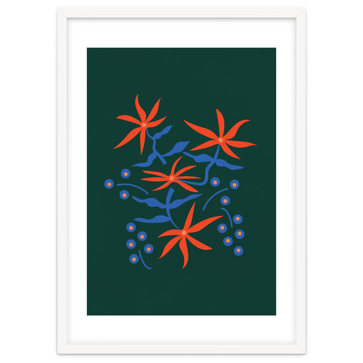 Abstract Retro Botanical Art