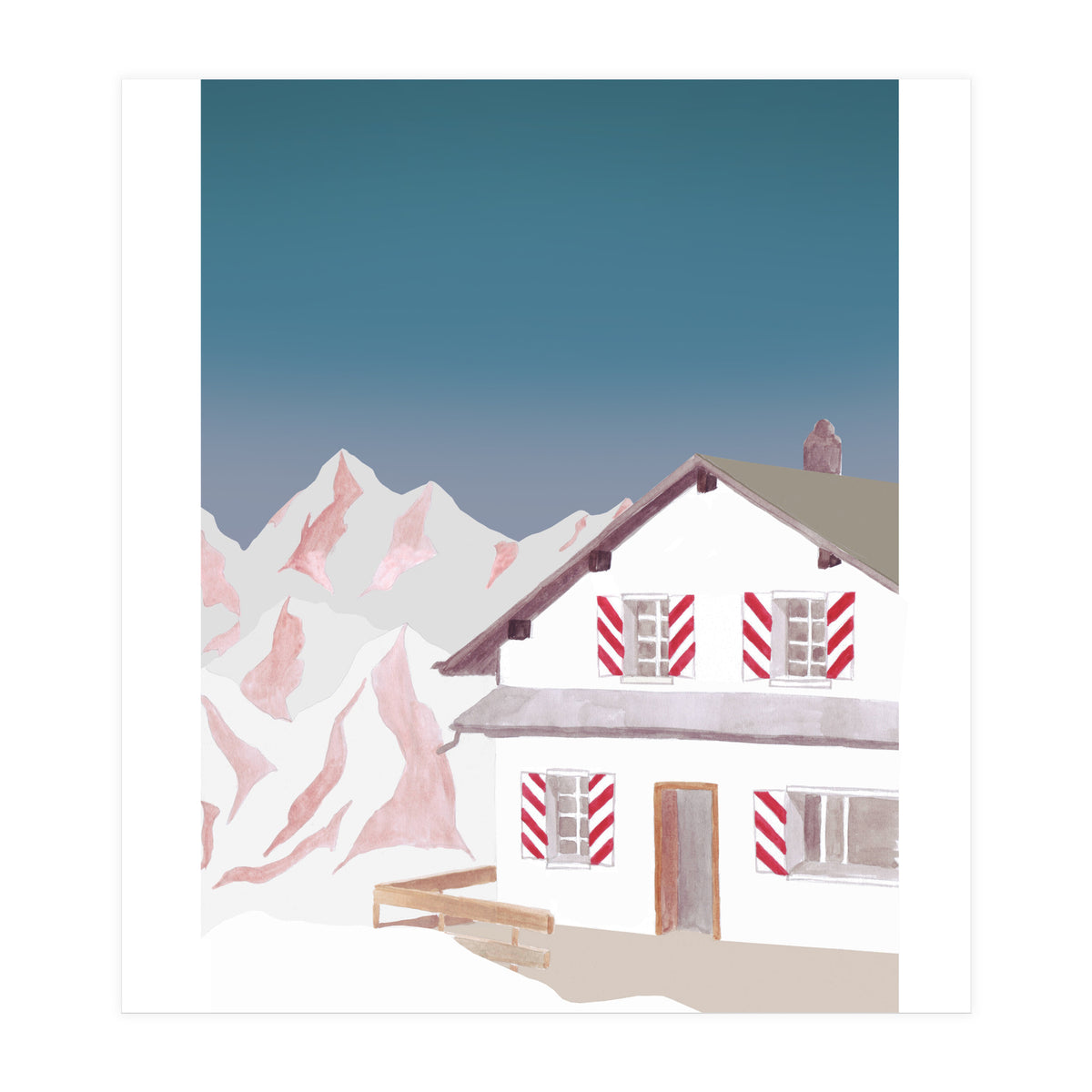Mountain Love Mountain Hut (Print Only)