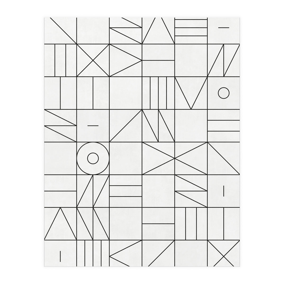 My Favorite Geometric Patterns No.1 - White (Print Only)