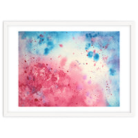 When pink meets blue || abstract watercolor