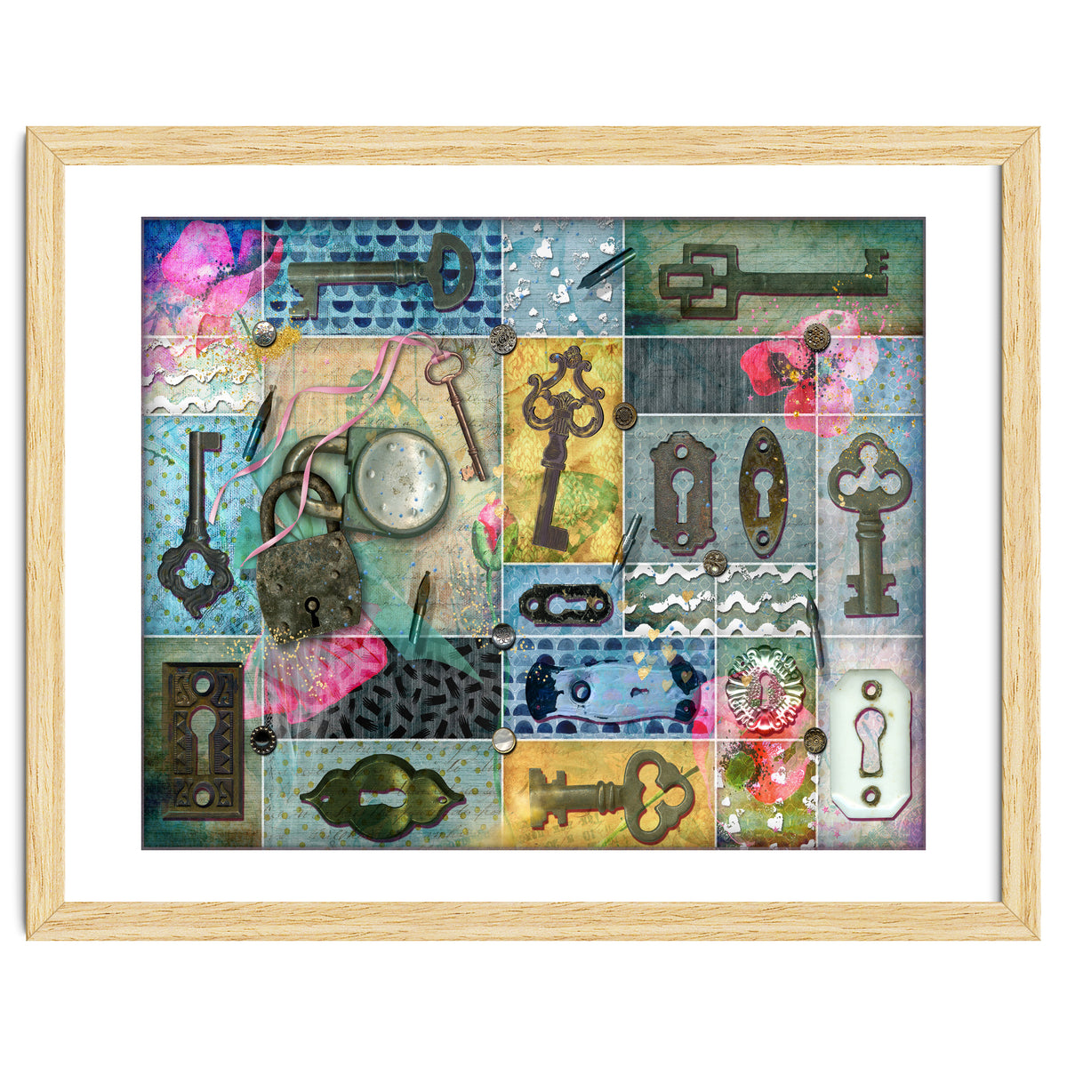 Vintage Key Collage