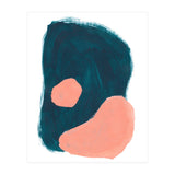 Teal Blob Salmon Bubbles (Print Only) thumbnail