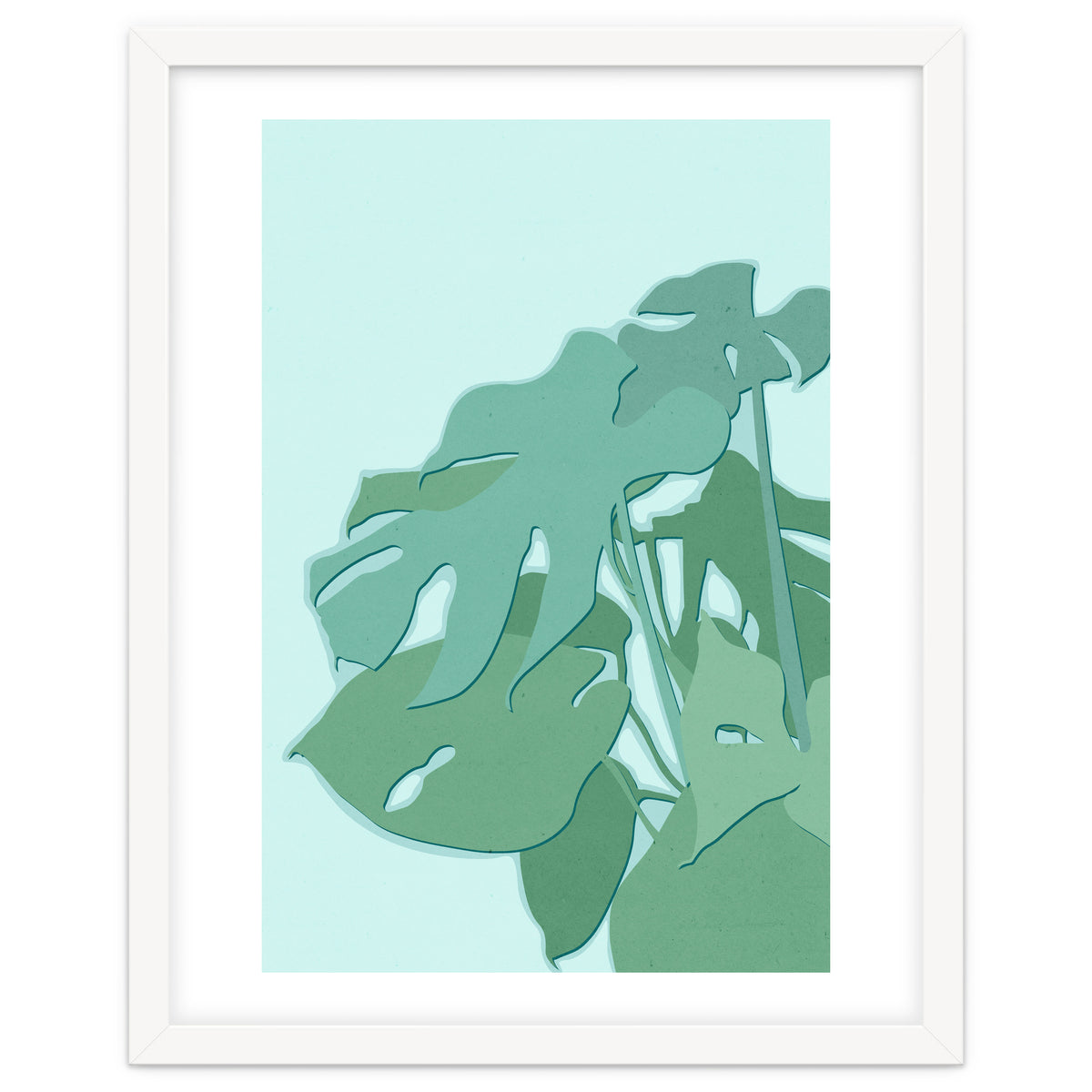 Minimal Monstera Leaves - Greener Eden
