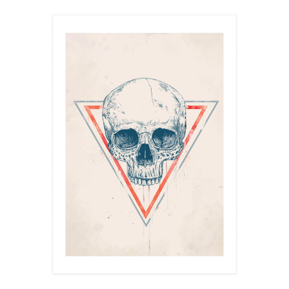 Skull In Triangles Ii (Print Only)