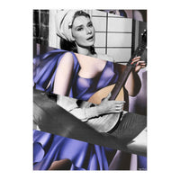 Tamara De Lempicka's Blue Woman with a Guitar & Audrey Hepburn in Breakfast at Tiffany's (Print Only)