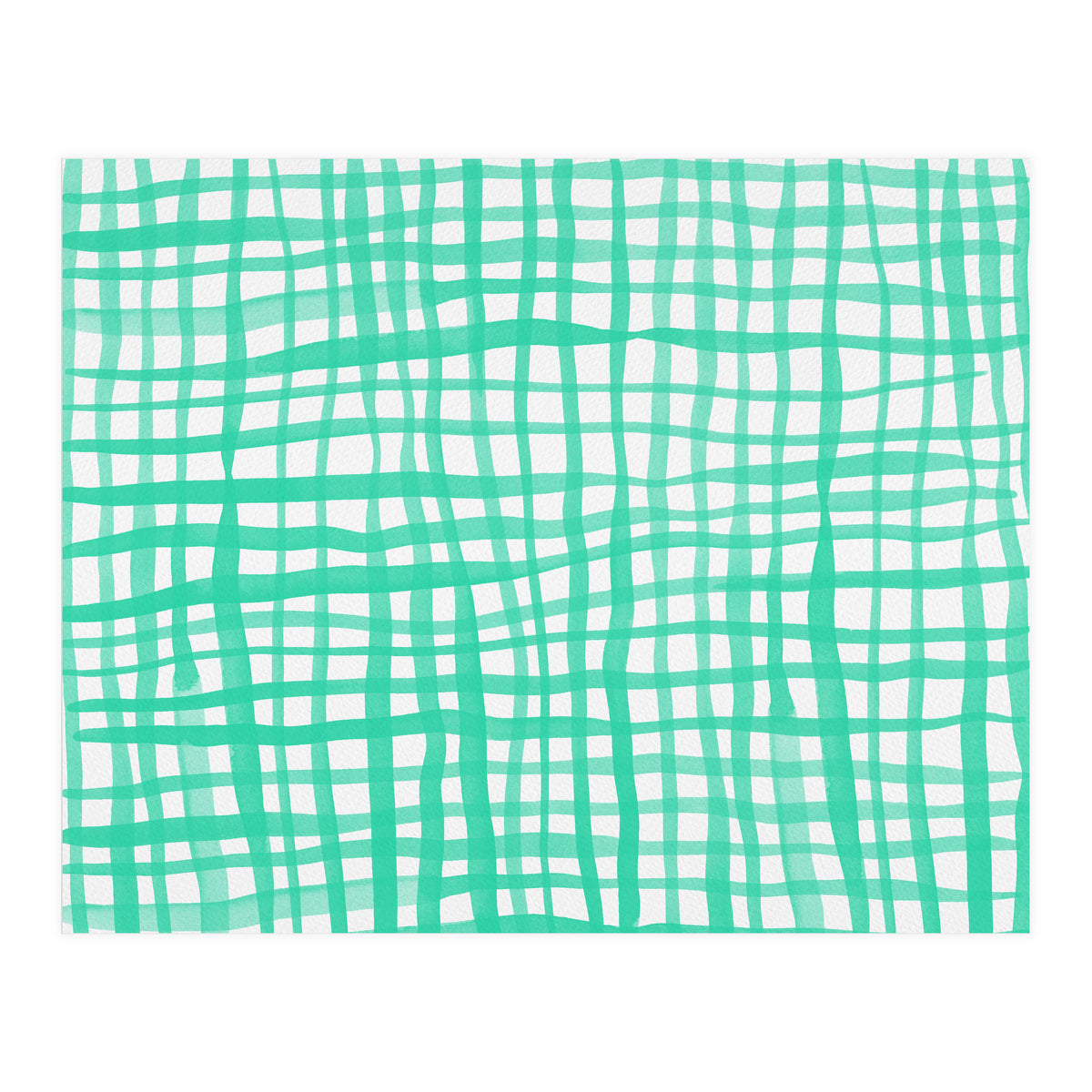 Aqua gingham pattern (Print Only)
