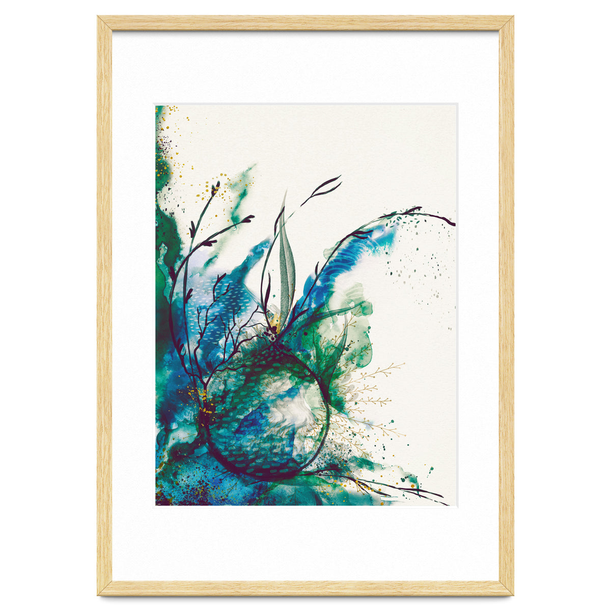 Abstract Sea Watercolour