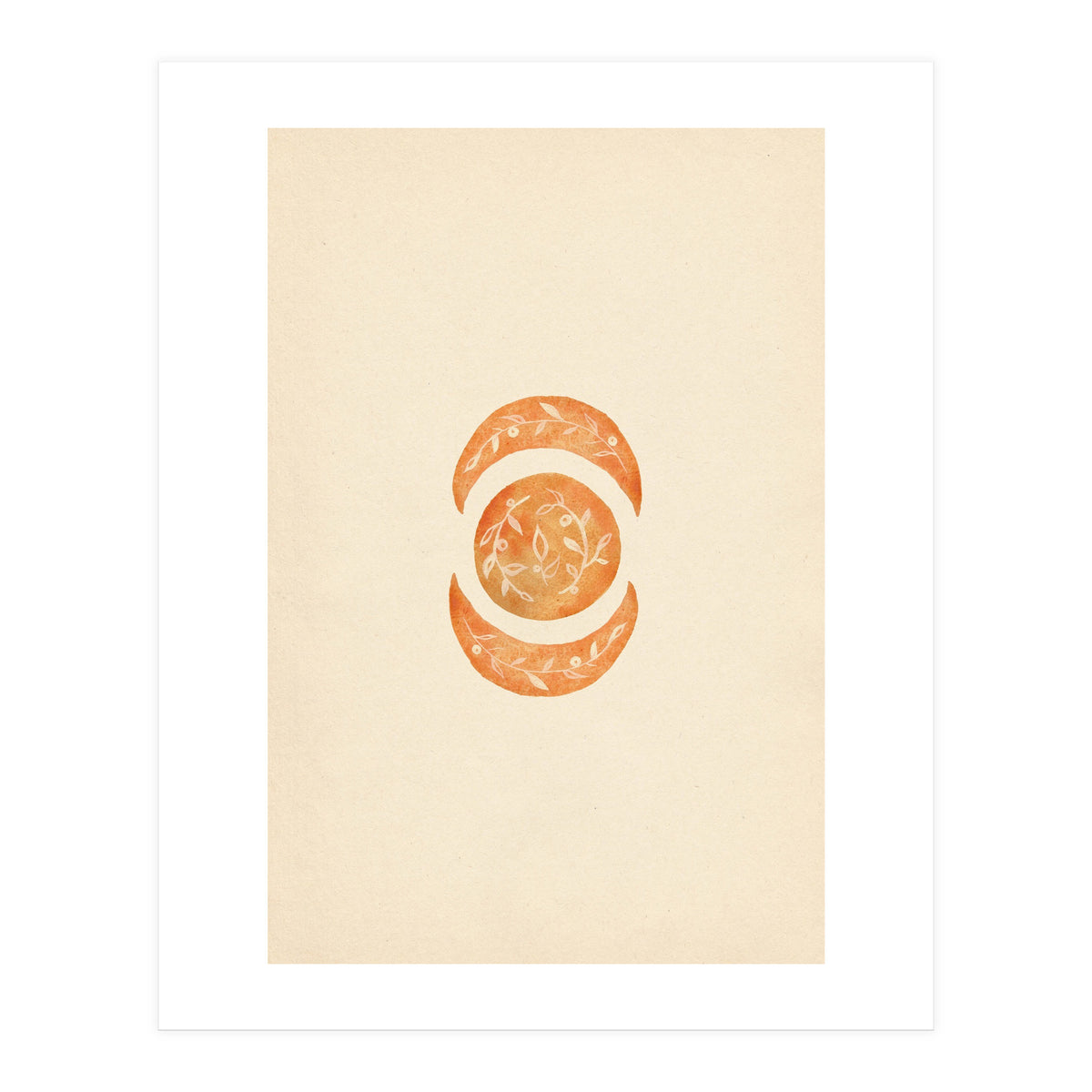 Botanical moon shapes (Print Only)