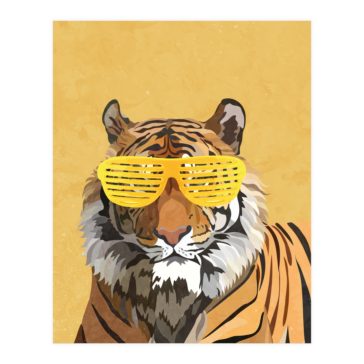 Hip Hop Tiger Yellow Shades (Print Only)