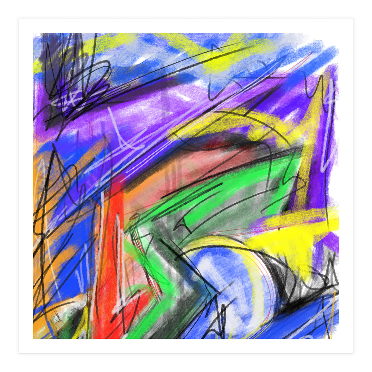 Paths Of Colors And Traces (Print Only)