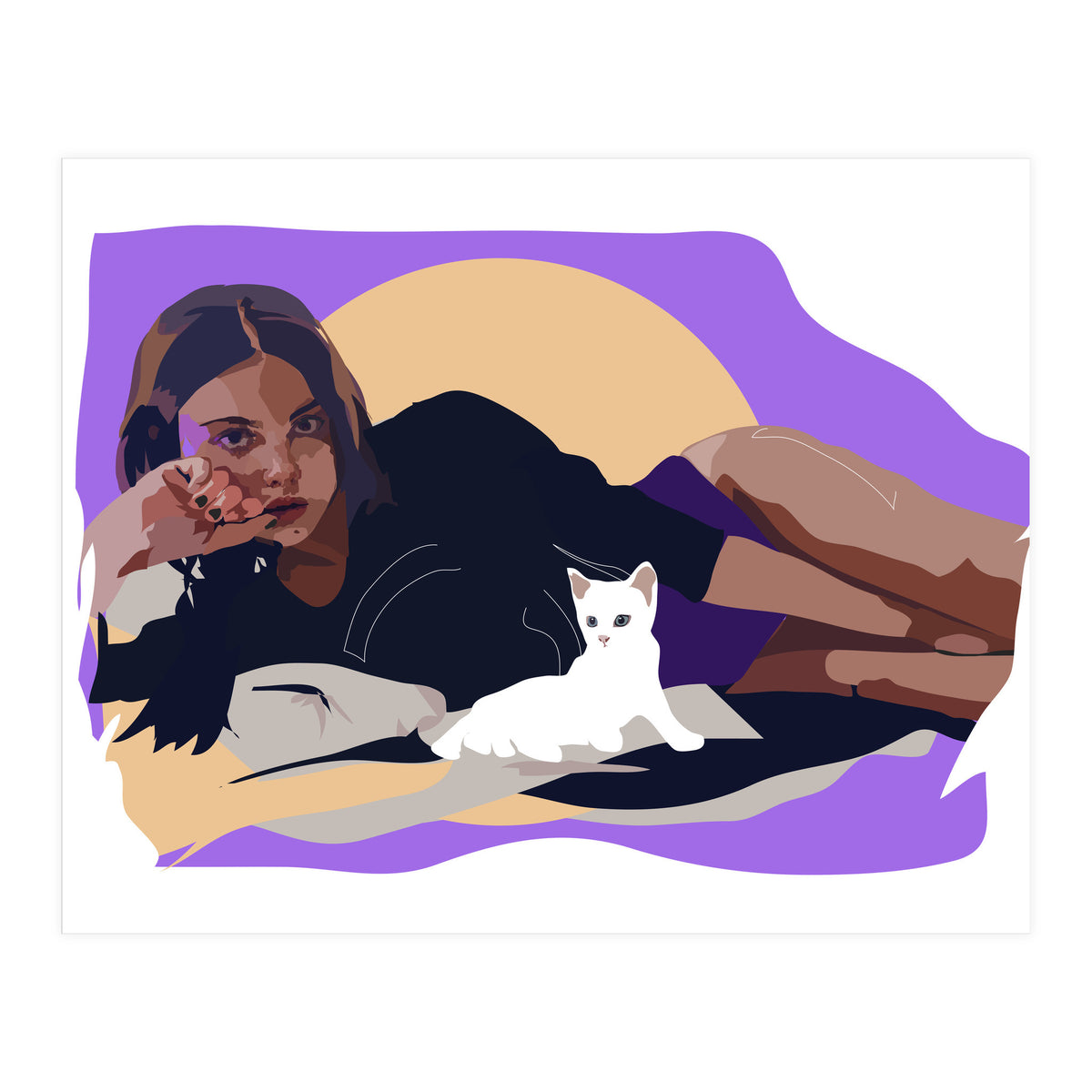 Sunset Kitten (Print Only)