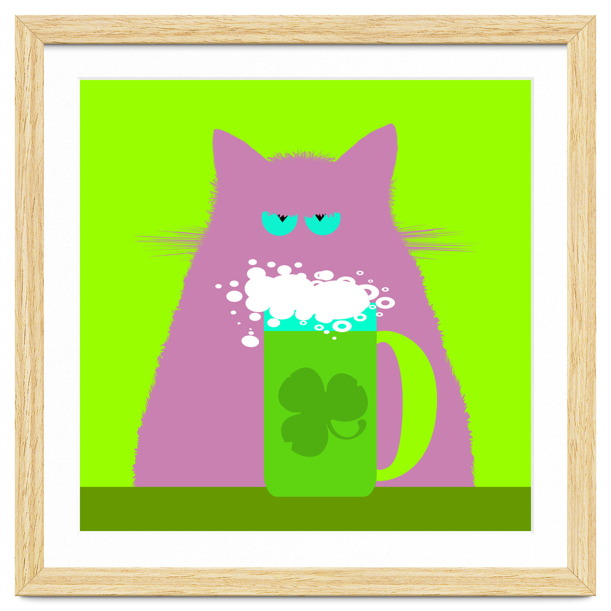 Saint Patrick's Day Lilac Cat
