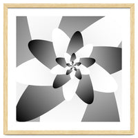 Abstract Black & White Floral