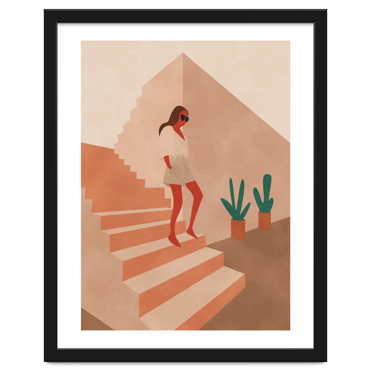 Abstract Tropical Boho Woman