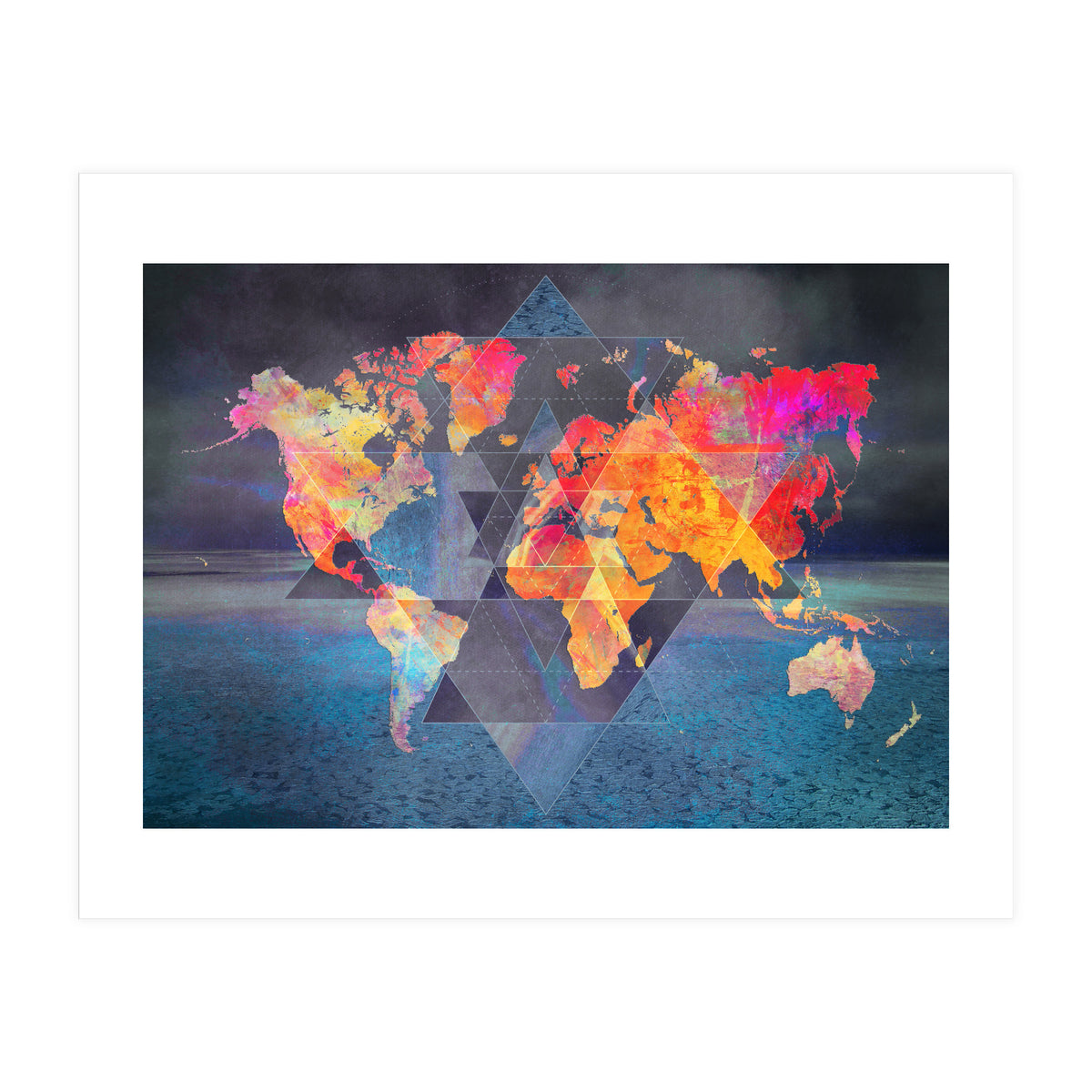 World Map triangle (Print Only)