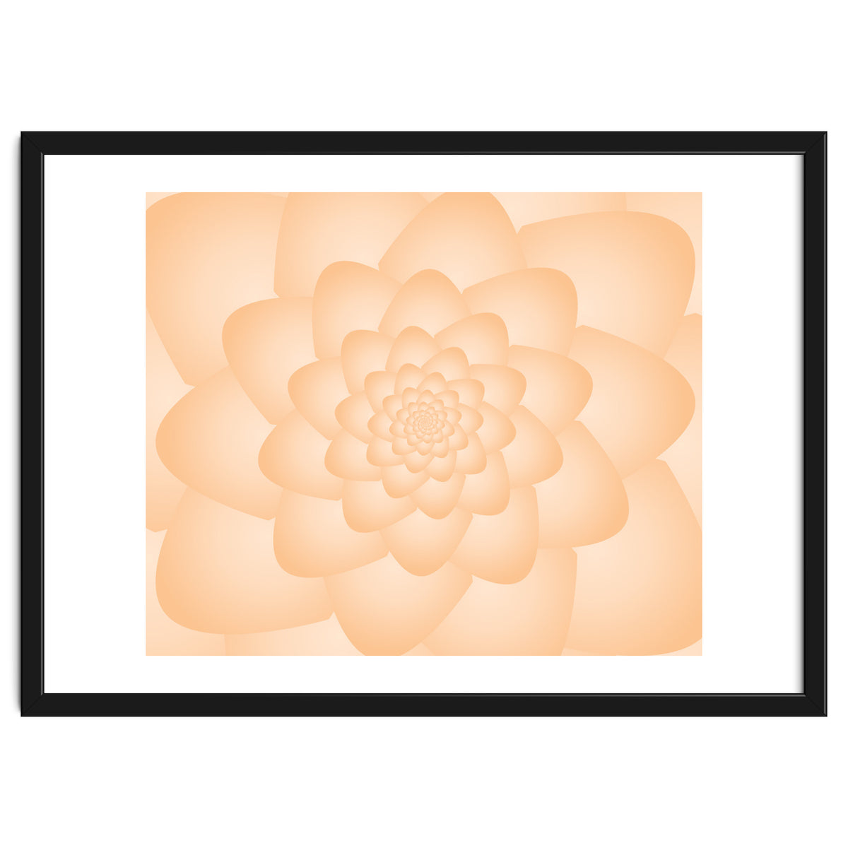 Pastel Colors Flower Pattern Set Orange