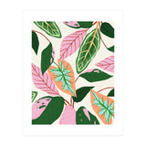 The Inseparable V.01, Nature Botanical Plants, Blush Leaves Modern Boho, Pastel Illustration Garden (Print Only) thumbnail