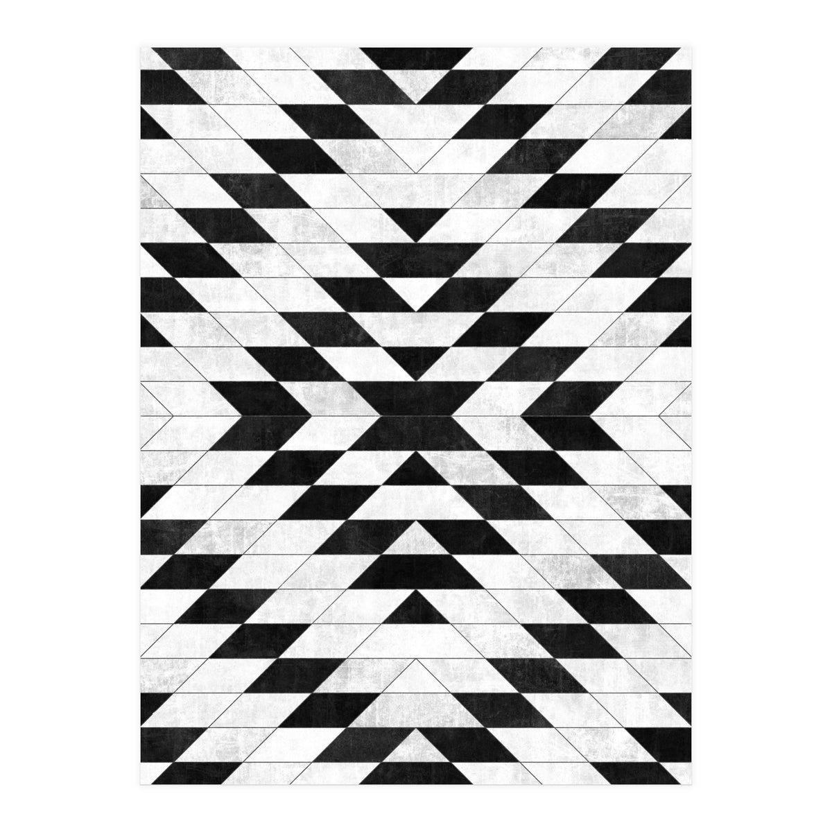 Urban Tribal Pattern No.15 - Aztec - White Concrete (Print Only)