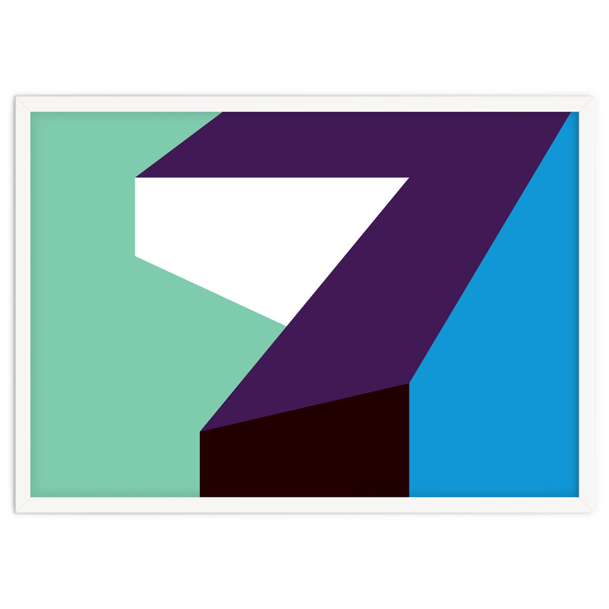 Geometric Shapes No. 60 - purple, mint & purple