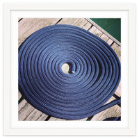 Blue rope coil