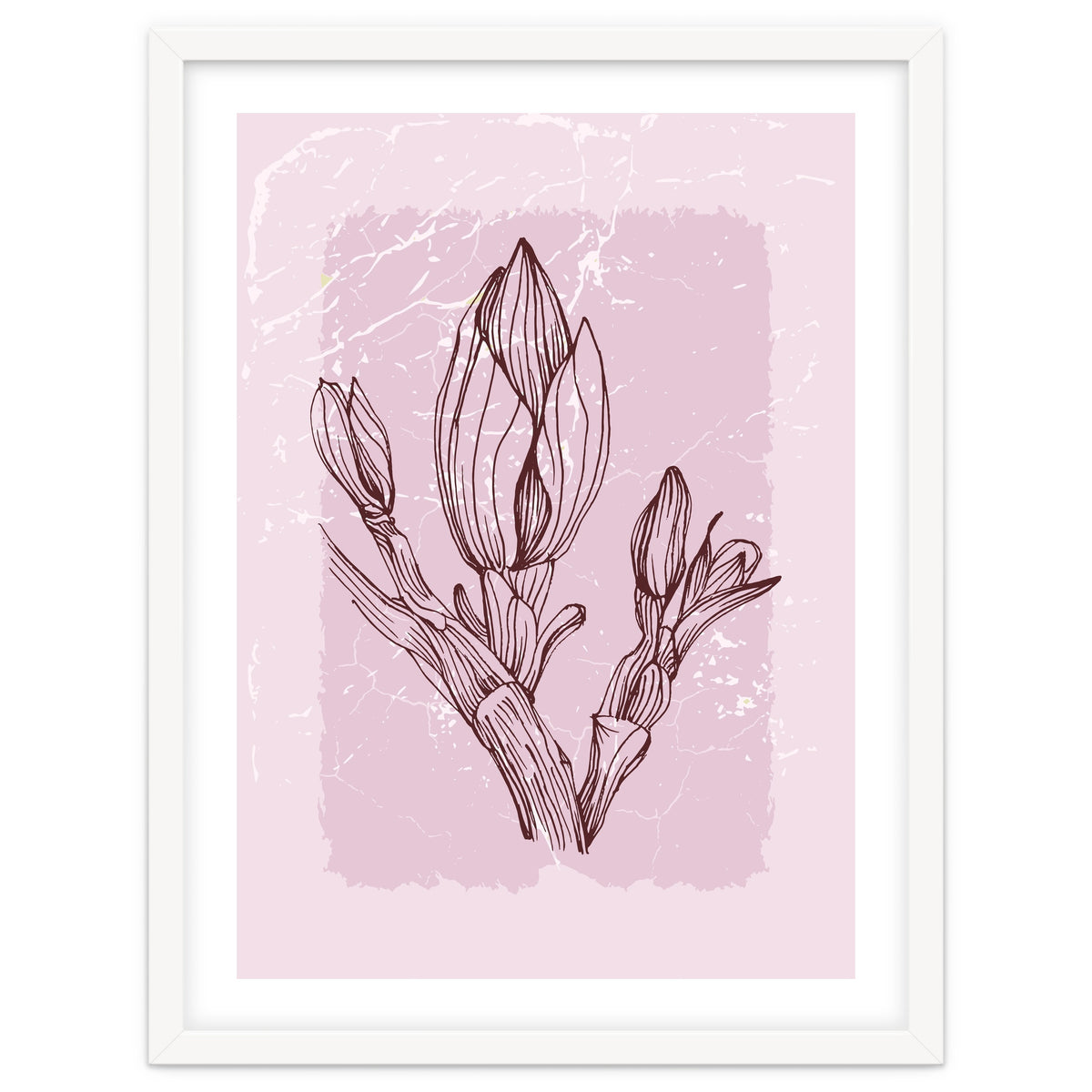 Magnolia Simple Minimal Geometric - Boho Botanical Leave