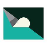 Geometric Shapes No. 56 - teal, grey & black (Print Only) thumbnail