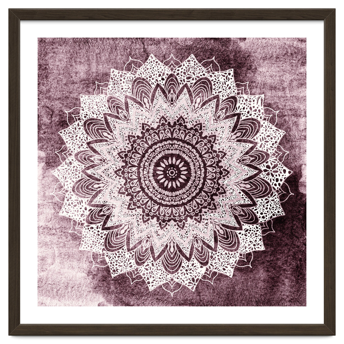 Bohochic Mandala In Burgundi