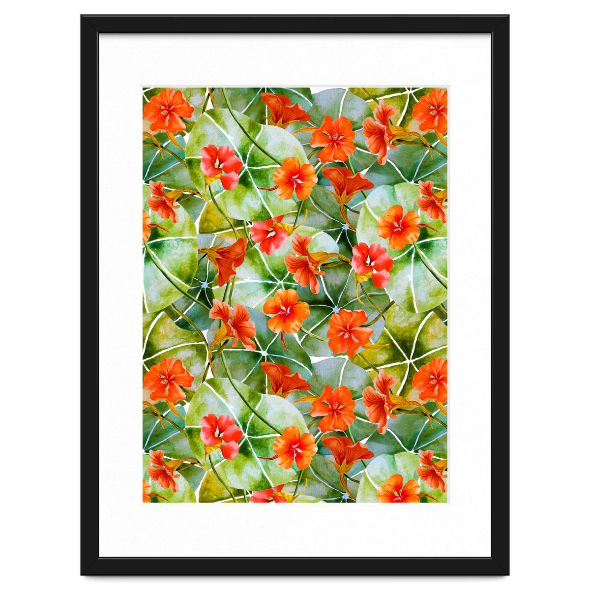 Nasturtiums watercolor 01