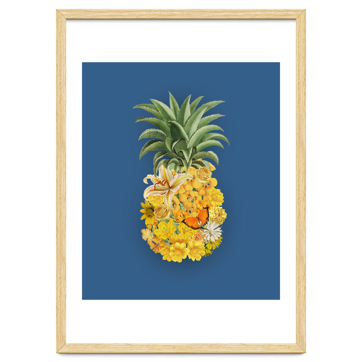 Pineapple Floral Blue