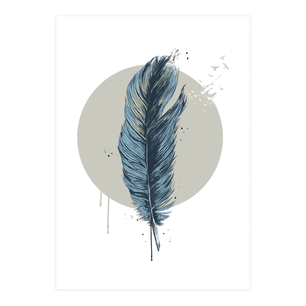 Feather In A Circle (Print Only)