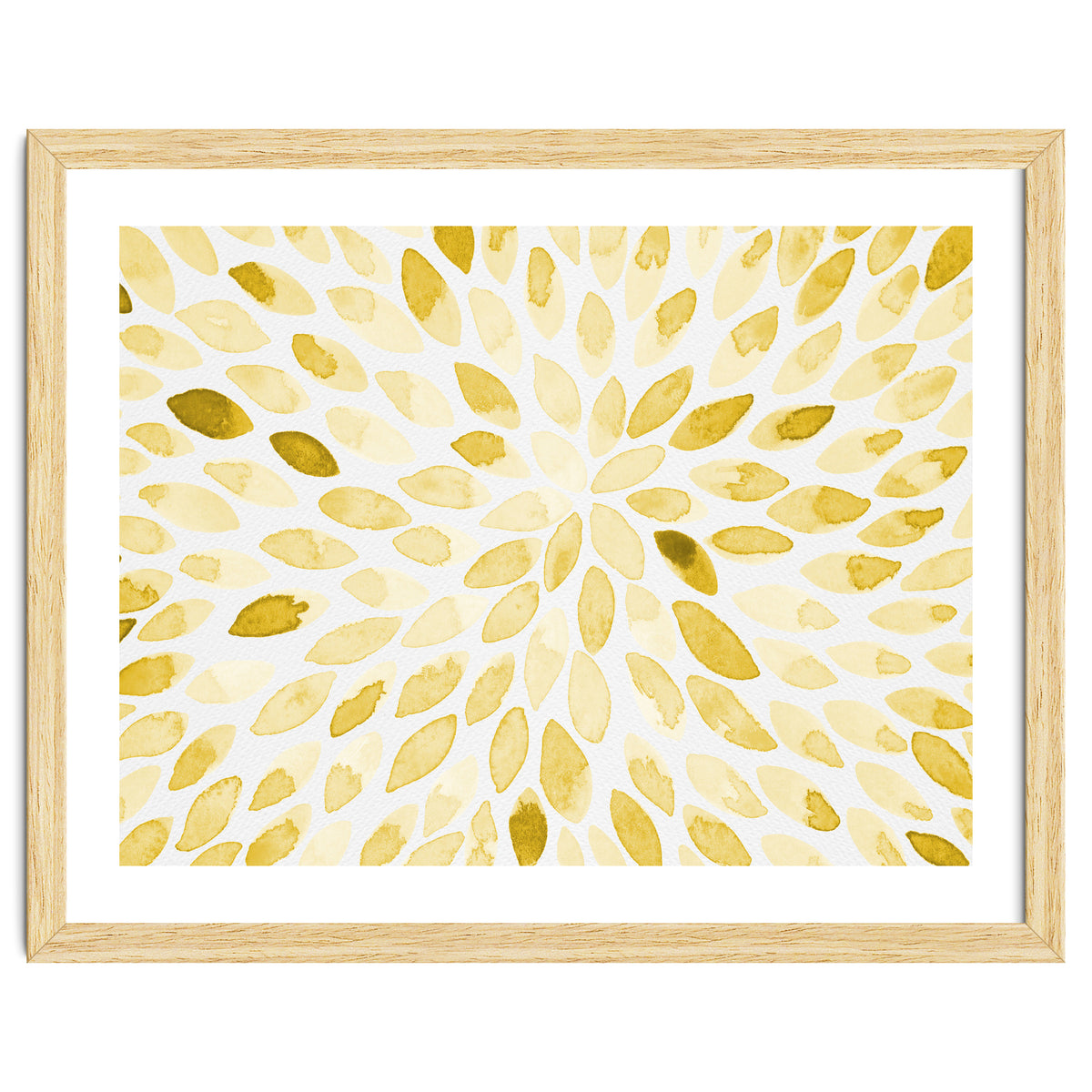 Watercolor Burst Yellow