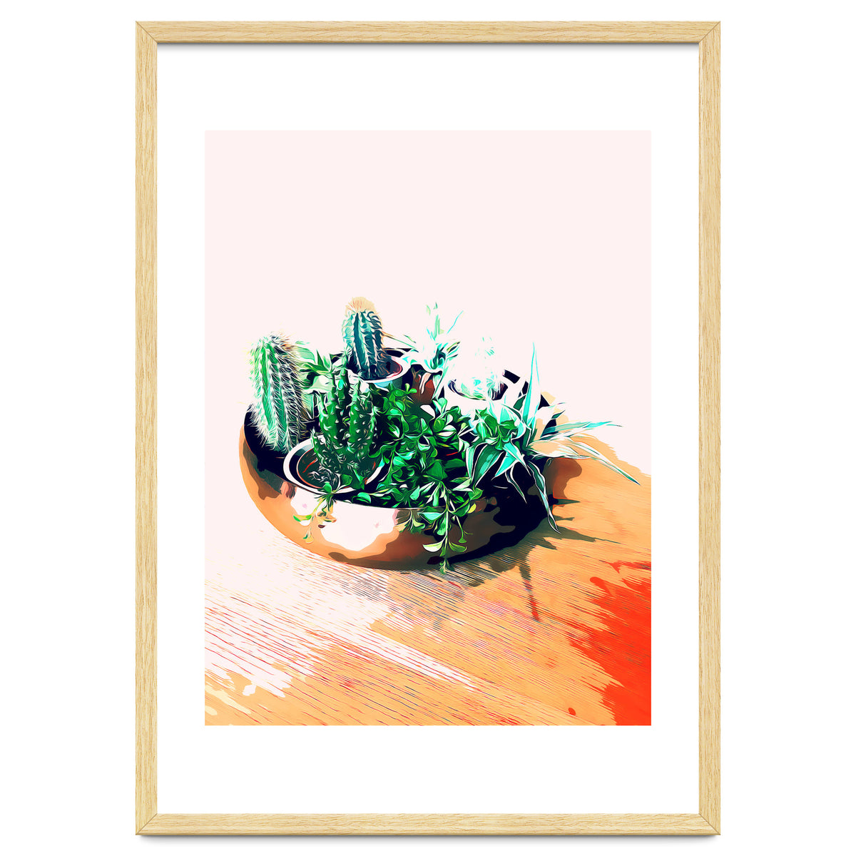 Cacti In A Copper Pot