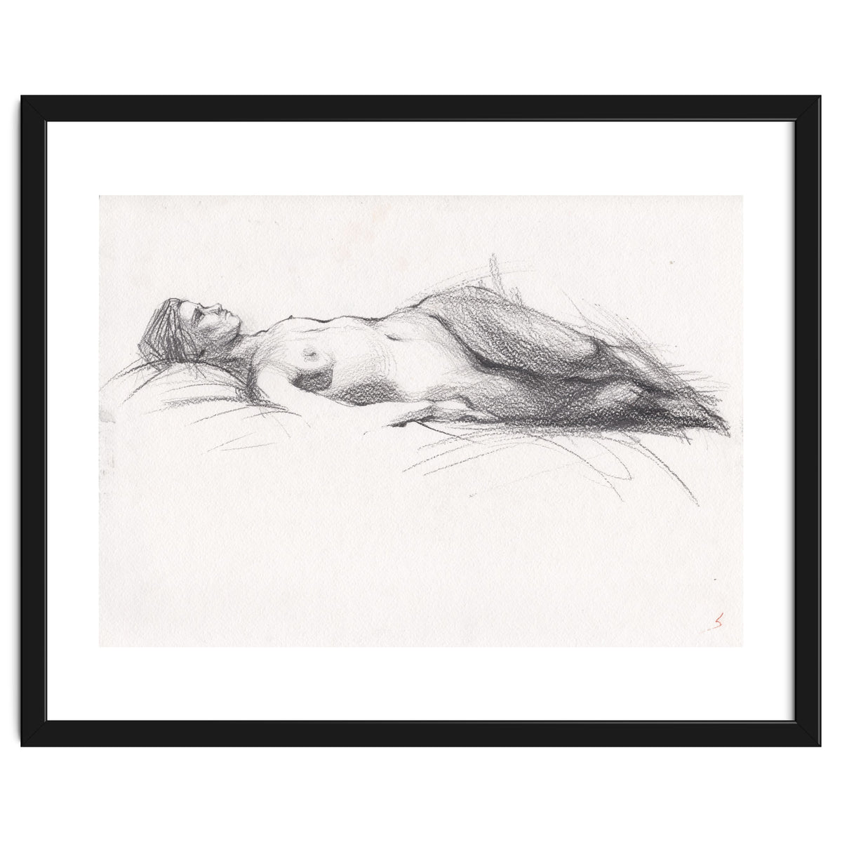 Beautiful erotic drawing of woman