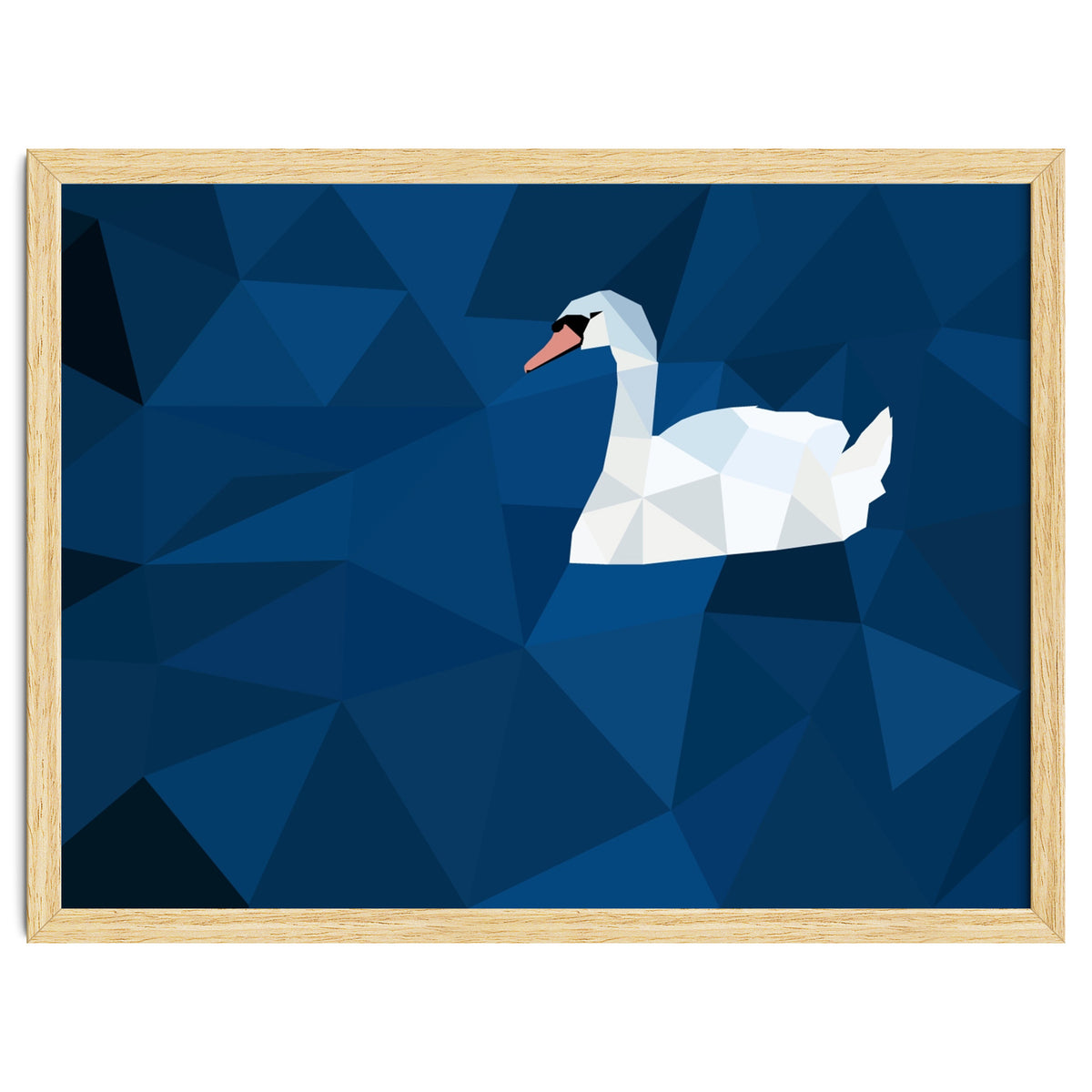 Swan In Water Artwork