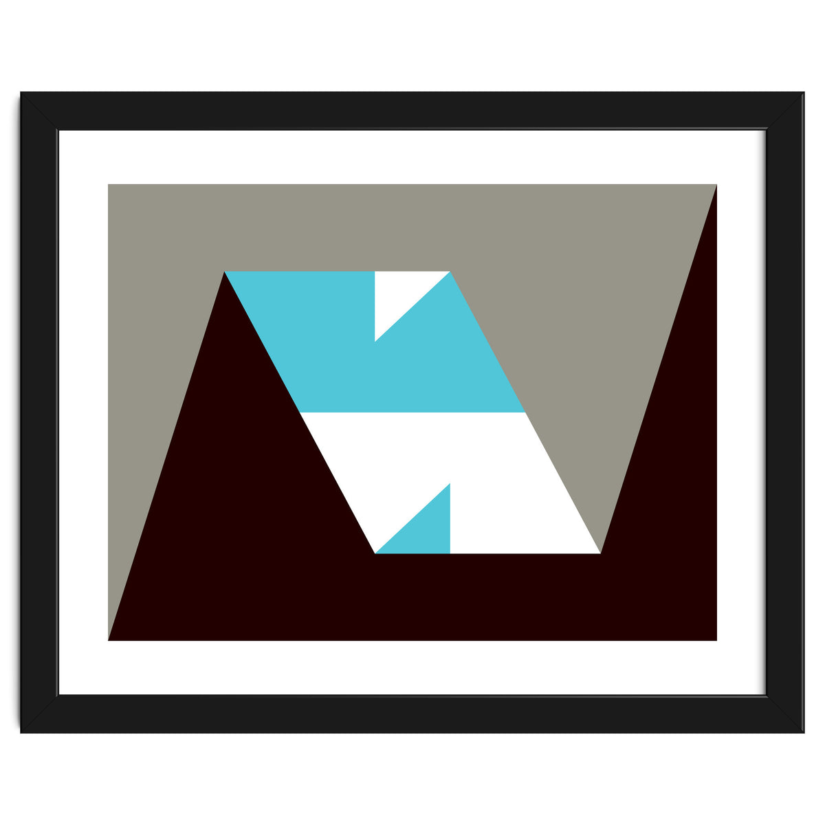 Geometric Shapes No. 48 - grey & blue