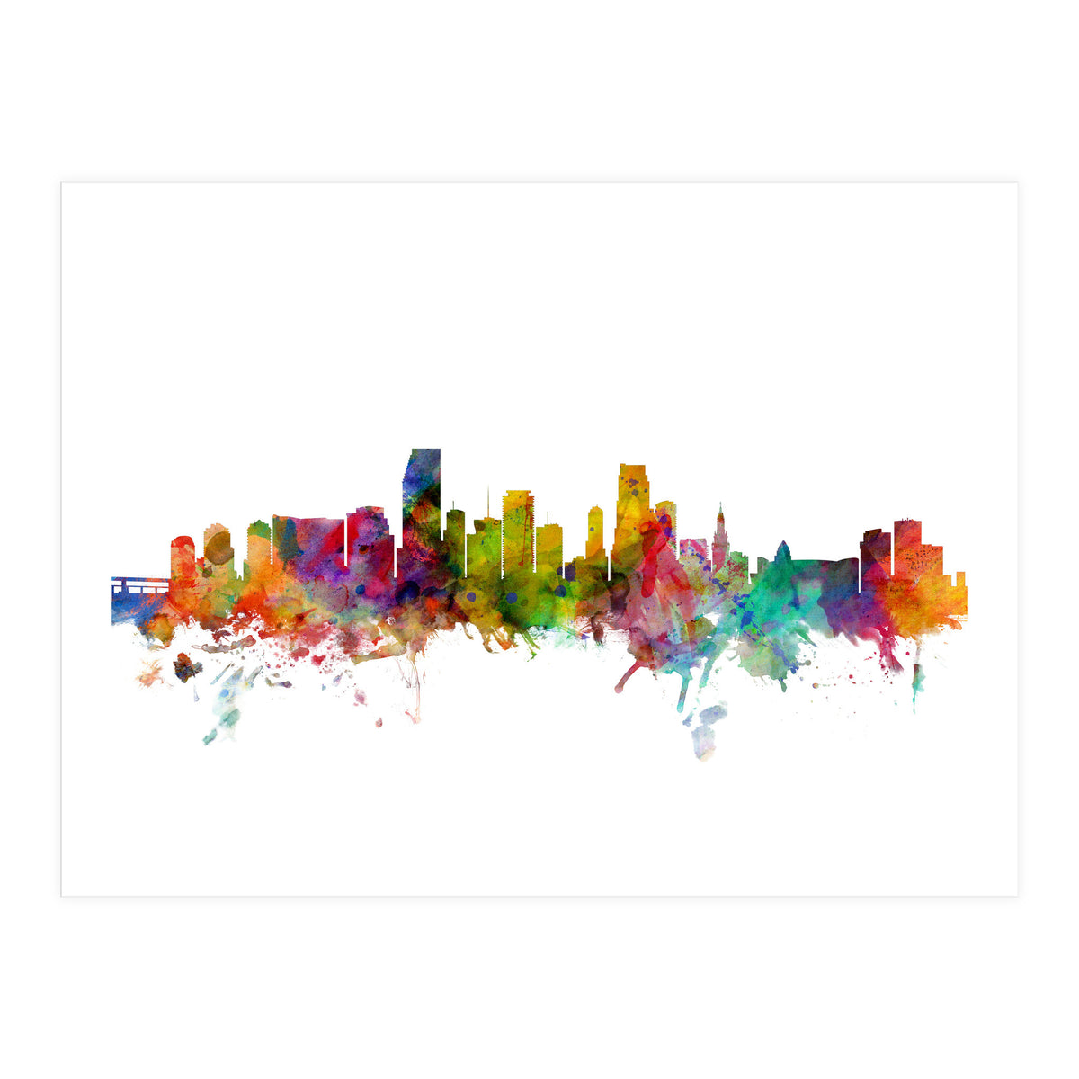Miami Florida Skyline (Print Only)