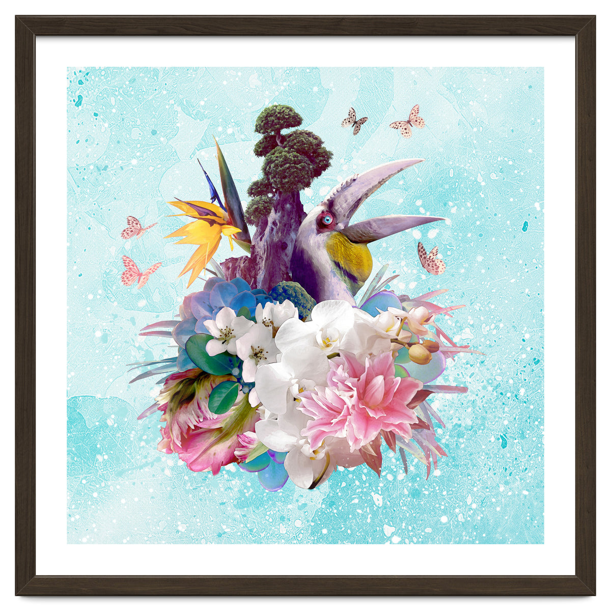 Floral Hornbill Blue