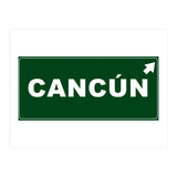 Let`s go to Cancun, Mexico! Green road sign (Print Only) thumbnail
