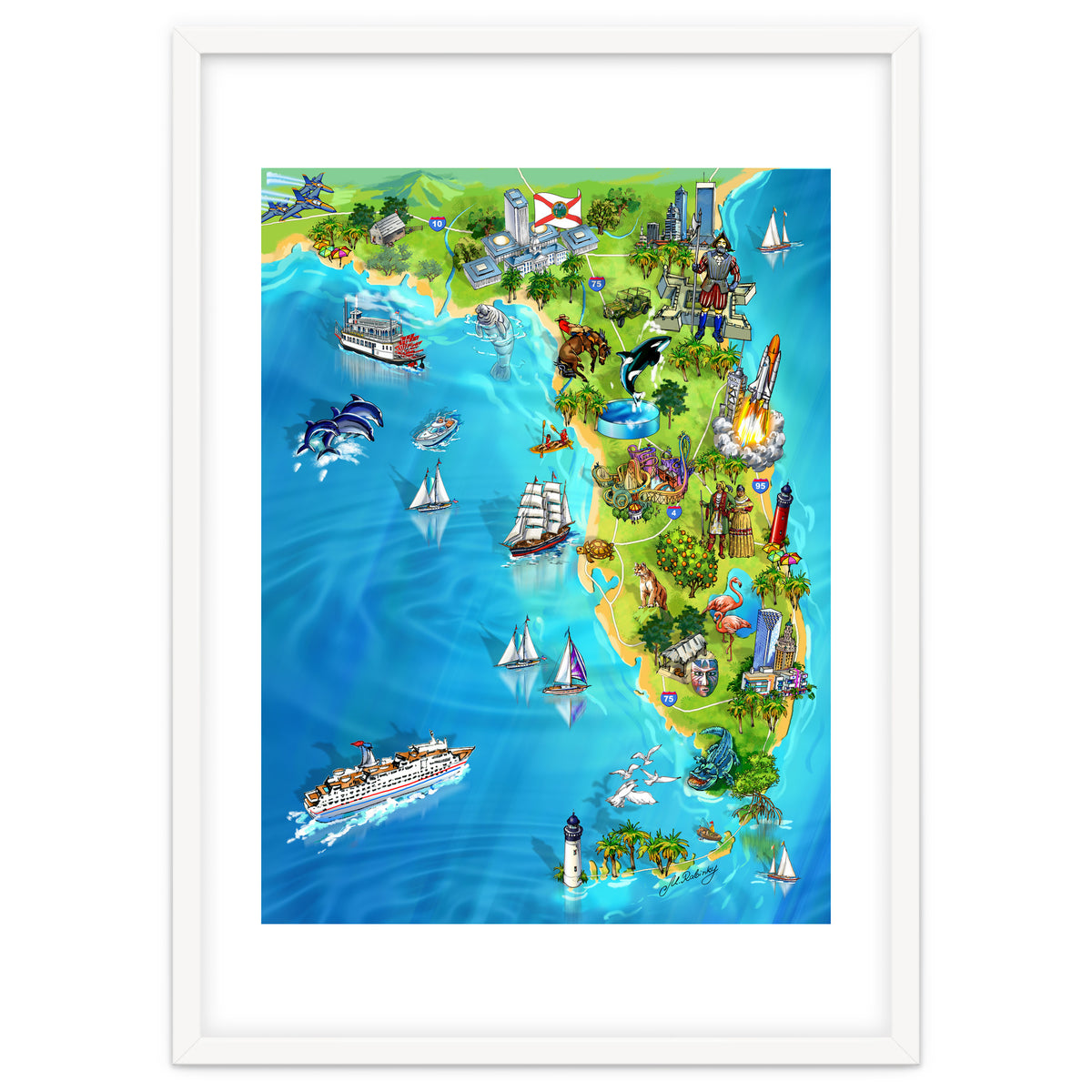 Florida Illustrated Map