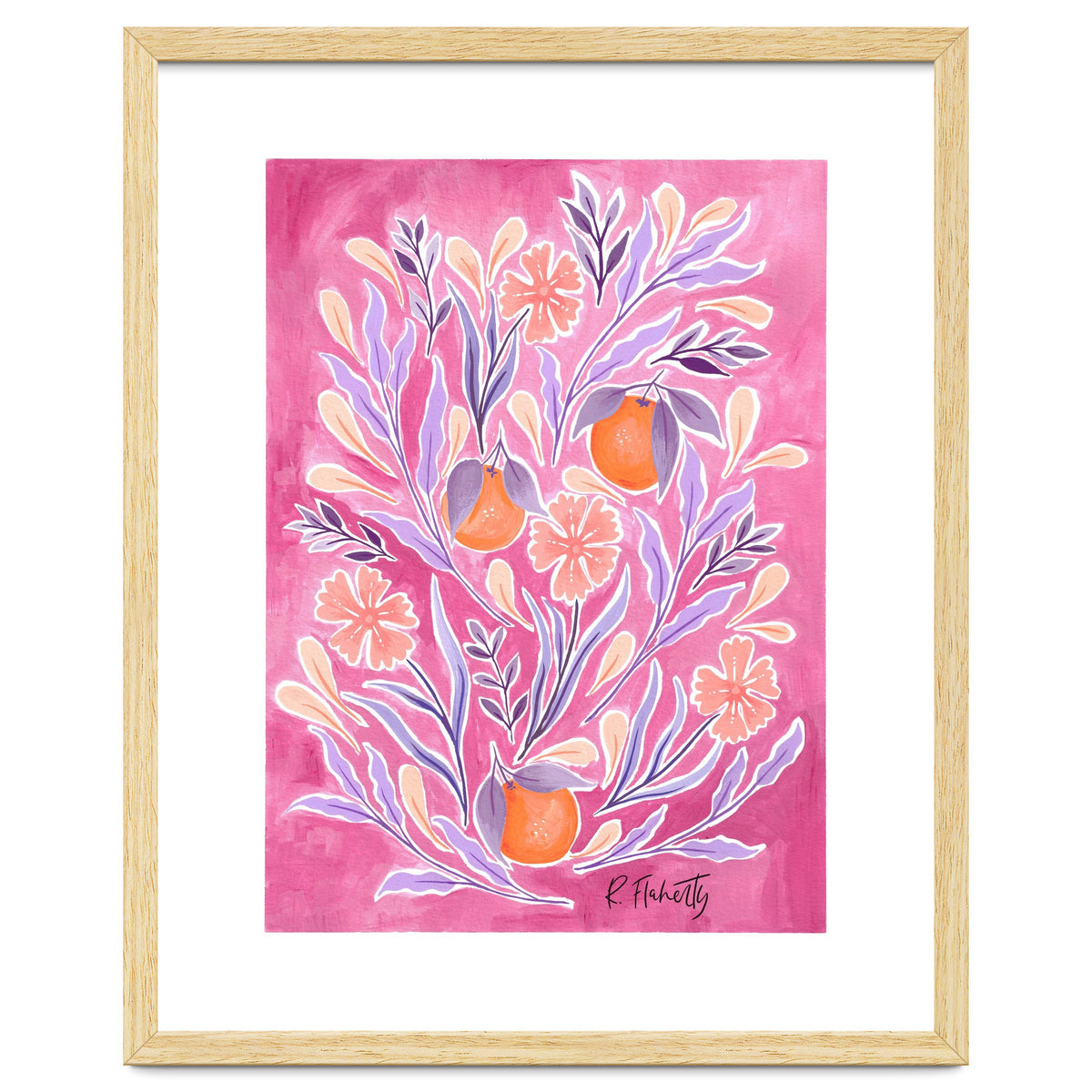 Wild Orange Floral | Pink & Purple