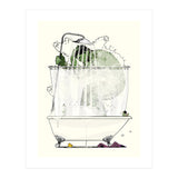 Hulk in the Shower, funny bathroom humour (Print Only) thumbnail