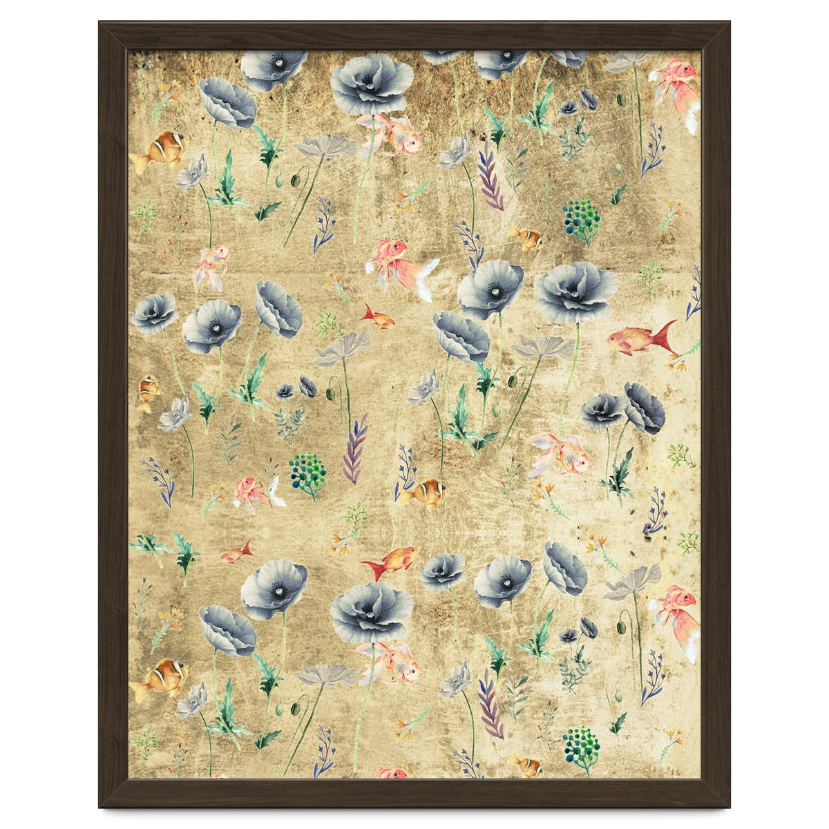 Fishes & Garden #Gold-plated