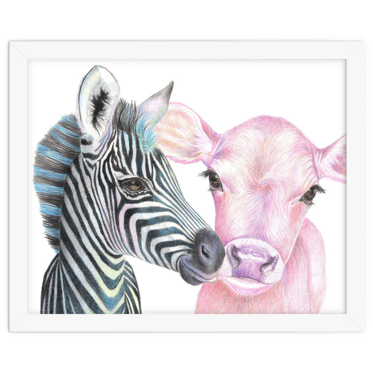 Zebra and Cow